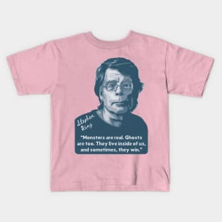 Stephen King Portrait and Quote Kids T-Shirt